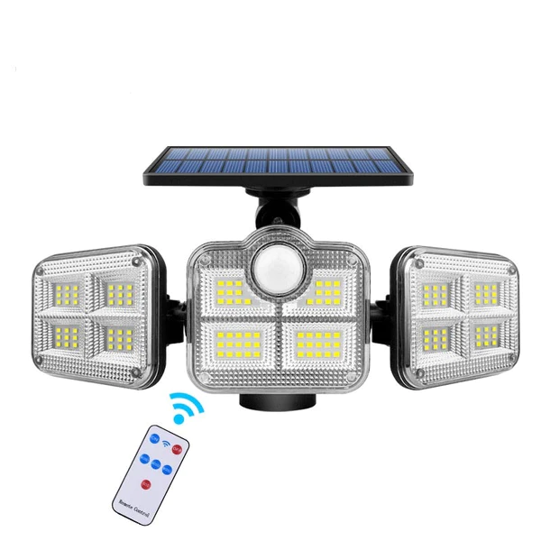 Refletor Solar Externo com LED 3 Cabeças - TripleGlow