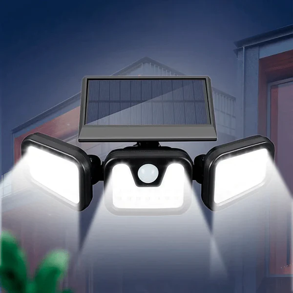 Refletor Solar Externo com LED 3 Cabeças - TripleGlow