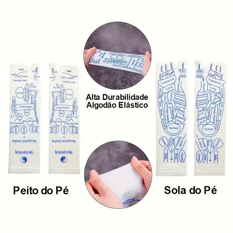 Meia AcuSocks™ + 2 Bastões de Massagem GRÁTIS