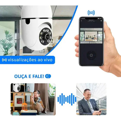 Câmera Segurança Inteligente Wifi 360º