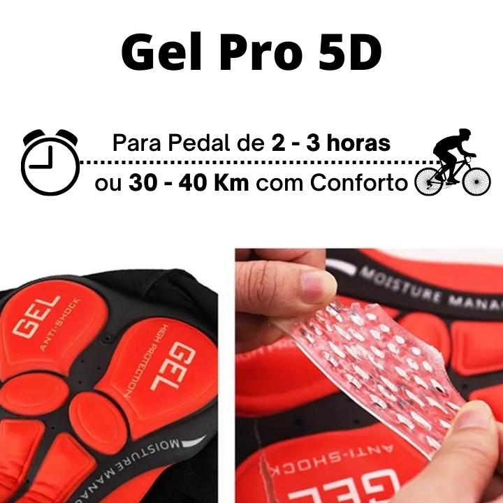 Short Bermuda Ciclismo Com Almofada em Gel 5D - GelTech 5D