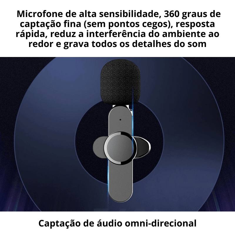 Microfone Profissional De Lapela Sem Fio Speaker®