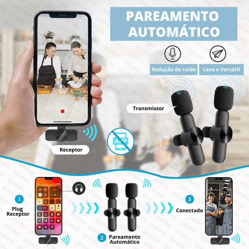 Microfone Profissional De Lapela Sem Fio Speaker®